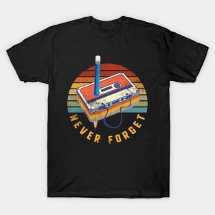 Never Forget Audio Cassette T-Shirt